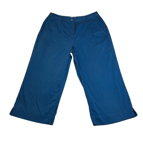 Chico's High Rise Wide Leg Crop Pants Size Medium/8 Colorful Lightweight Summer - Picture 1 of 9